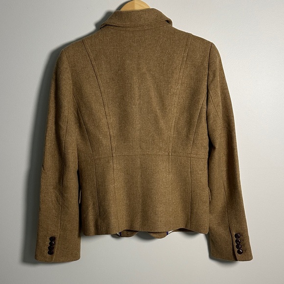 J. Crew Tan Wool Blazer Size 4 - Picture 5 of 8